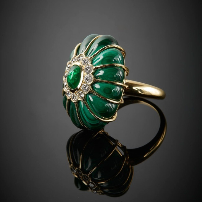 Bon Bon, Hard stone, coloured gem and diamond ring